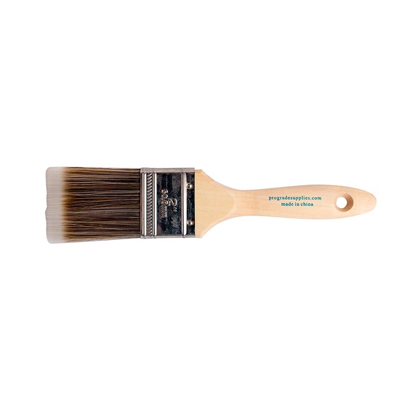 Pro-Grade 12PK 2 inch Flat Brush Premium Wall/Trim House Paint Brush Set Great for Professional Painter and Home Owners Painting Brushes for Cabinet Decks Fences Interior Exterior & Commercial Paintbrush. - Image 2